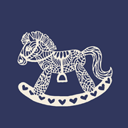 Laser cut, Schaukelpferd