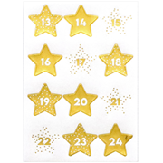 Sticker Advent Sterne gold