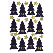 Autocollant Sapin de Noël de l'Avent