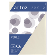 Perle emb. 5 envel. C6 ivoire