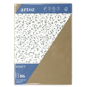 Kraft Pkg 5 Karten B6 kraft