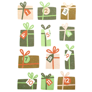 Autocollant Advent cadeau