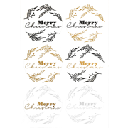 Sticker Transp.merry christmas