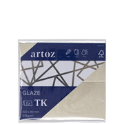 Glaze emb. 5 cart./table white shine